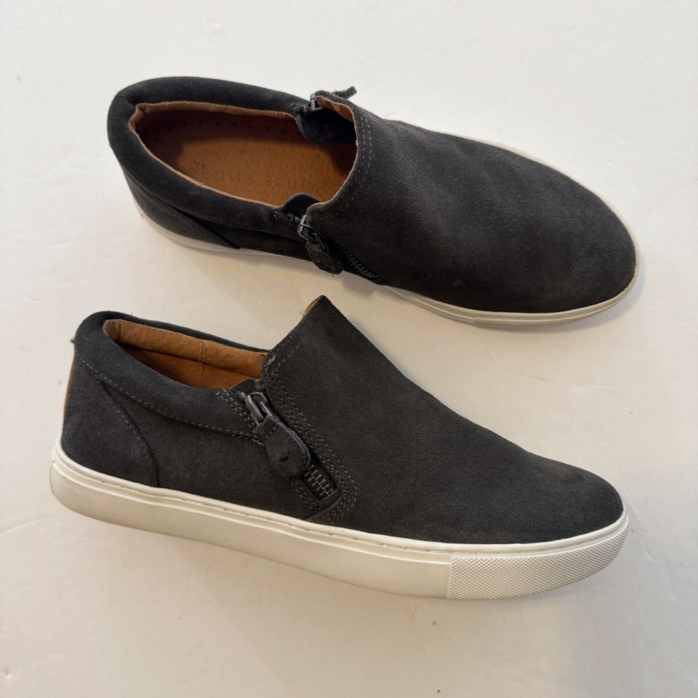 Gentle Souls Lowe Gray Suede Sneakers